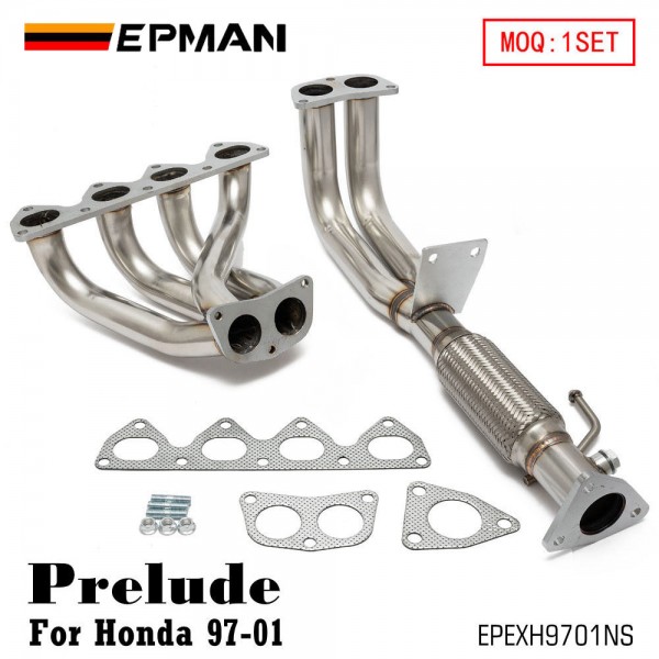 EPMAN For Honda Prelude 97-01 Header Non SH Stainless Steel Exhaust Header EPEXH9701NS EPMAN For Honda Prelude 97-01 Header Non SH Stainless Steel Exhaust Header EPEXH9701NS