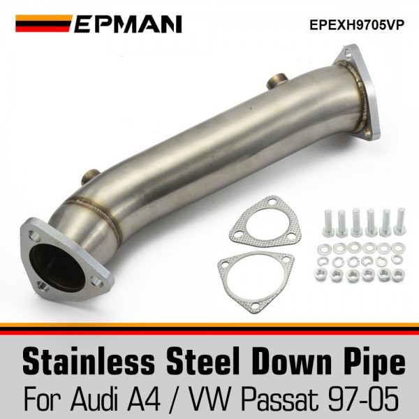 EPMAN 3" Turbo Exhaust DownPipe Down Pipe Kit For Audi A4 B5 B6 For Volkswagen VW Passat 1997-2005 EPEXH9705VP EPMAN 3" Turbo Exhaust DownPipe Down Pipe Kit For Audi A4 B5 B6 For Volkswagen VW Passat 1997-2005 EPEXH9705VP