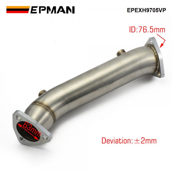 EPMAN 3" Turbo Exhaust DownPipe Down Pipe Kit For Audi A4 B5 B6 For Volkswagen VW Passat 1997-2005 EPEXH9705VP​