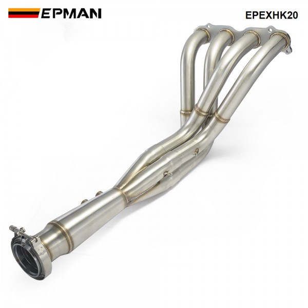 EPMAN Stainless Steel Exhaust Manifold Header V-Band Down Pipe For Honda For Acura K-Series Swapped vehicles EPEXHK20
