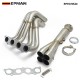 EPMAN Stainless Steel Exhaust Manifold Header V-Band Down Pipe For Honda For Acura K-Series Swapped vehicles EPEXHK20 EPMAN Stainless Steel Exhaust Manifold Header V-Band Down Pipe For Honda For Acura K-Series Swapped vehicles EPEXHK20
