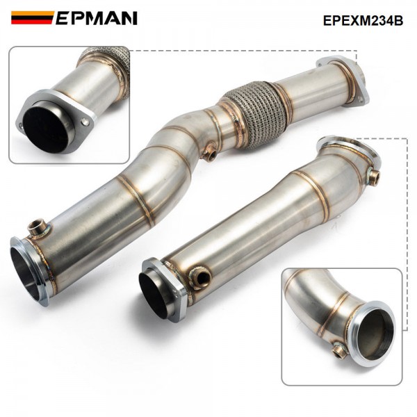 EPMAN Exhaust Catless Down Pipes For BMW S58 3.5" Fat Boy Downpipes M2 M3 M4 G87 G80 G82 G83 EPEXM234B EPMAN Exhaust Catless Down Pipes For BMW S58 3.5" Fat Boy Downpipes M2 M3 M4 G87 G80 G82 G83 EPEXM234B