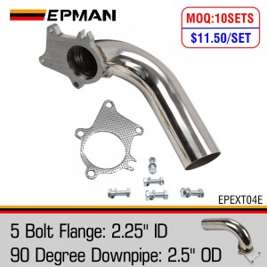 EPMAN T3/T4 T04E 5 Bolt Flange 2.5" Inch 63mm Turbo Exhaust Downpipe/Dump Pipe&Gasket EPEXT04E