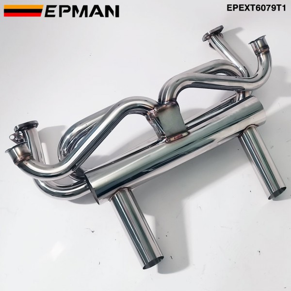 EPMAN Performance Header and Muffler Combination Pea Shooter Exhaust System For Select Volkswagen Type 1 Beetle Karmann Ghia EPEXT6079T1 EPMAN Performance Header and Muffler Combination Pea Shooter Exhaust System For Select Volkswagen Type 1 Beetle Karmann Ghia EPEXT6079T1