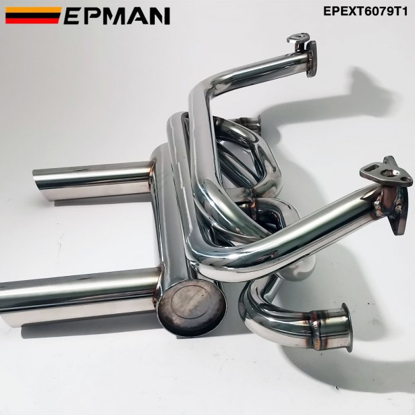 EPMAN Performance Header and Muffler Combination Pea Shooter Exhaust System For Select Volkswagen Type 1 Beetle Karmann Ghia EPEXT6079T1 EPMAN Performance Header and Muffler Combination Pea Shooter Exhaust System For Select Volkswagen Type 1 Beetle Karmann Ghia EPEXT6079T1