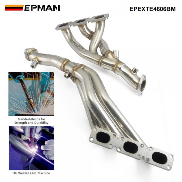 EPMAN Stainless Steel Exhaust Manifold Header for BMW E46 1998-2006 323i 328i Z3-528I/M54 E39 EPEXTE4606BM