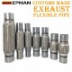 EPMAN Car Heavy Duty Stainless Steel Bellow Exhaust Muffler Flexible Car Exhaust Pipe Tip Tube EPMAN Car Heavy Duty Stainless Steel Bellow Exhaust Muffler Flexible Car Exhaust Pipe Tip Tube