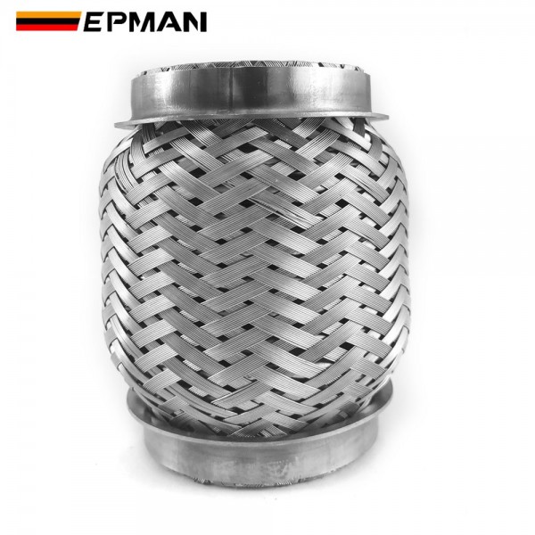 EPMAN SS304 Outer Braid Exhaust Stainless Flex Bellow Flexible Pipe 2.5" 3" 3.5" 4" With Interlock for Automotive (Pre-Order)
