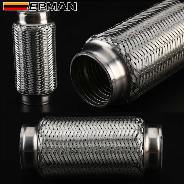 EPMAN Universal Stainless Steel Exhaust Flexible Pipe Flexi Joint Tube Car Repair Accessories EPMAN Universal Stainless Steel Exhaust Flexible Pipe Flexi Joint Tube Car Repair Accessories
