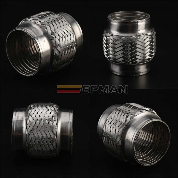 EPMAN Universal Stainless Steel Exhaust Flexible Pipe Flexi Joint Tube Car Repair Accessories EPMAN Universal Stainless Steel Exhaust Flexible Pipe Flexi Joint Tube Car Repair Accessories