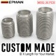 EPMAN Car Exhaust Flexible Pipe Stainless Steel 304 Exhaust Flex Connector Pipes Bellows Universal for Car Durable 