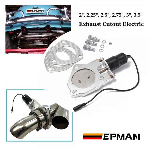 EPMAN 2"/2.25"/2.5"/2.75"/3"/3.5" Electric Exhaust Cutout Remote Control Motor Kit EP-BTCUT EPMAN 2"/2.25"/2.5"/2.75"/3"/3.5" Electric Exhaust Cutout Remote Control Motor Kit EP-BTCUT