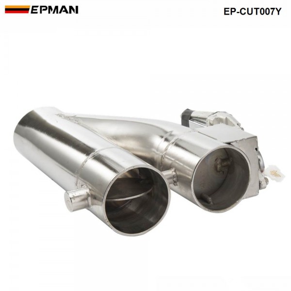 EPMAN Patented Product 2" / 2.25" / 2.5" / 3" Electric Exhaust Downpipe Cutout E-Cut Out Dual-Valve Controller Remote Kit EP-CUT007Y