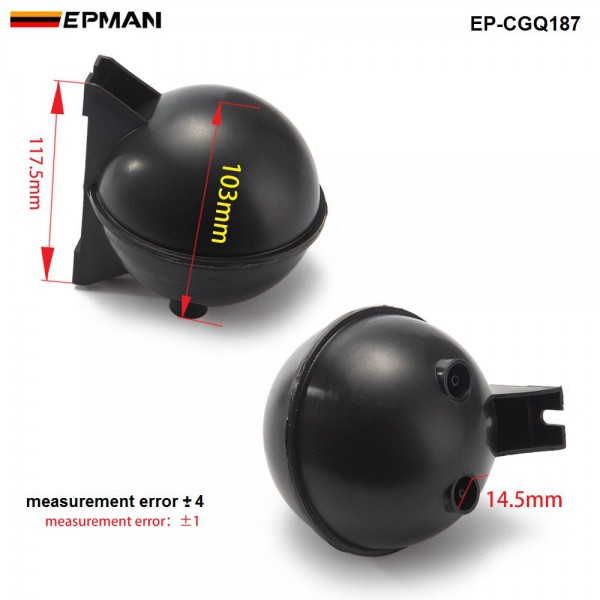 EPMAN - Vacuum Pressure Control Reservoir Vacuum Storage Canister Ball For Heater AC Vacuum Tank 47076 EP-CGQ187