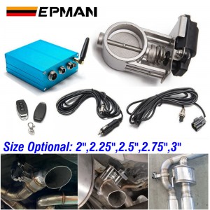 EPMAN -2"/2.25"/2.5"/2.75"/3" Vacuum Exhaust Cutout Electric Control Valve Kit With Vacuum Pump