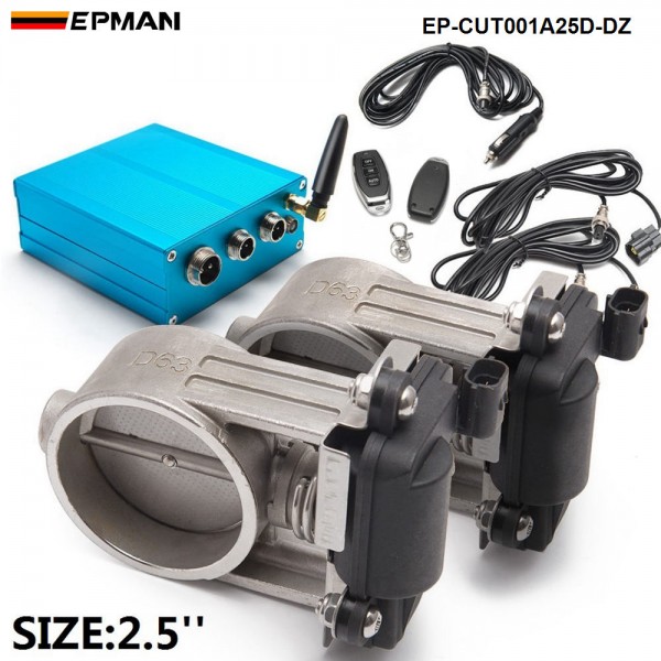 EPMAN - Exhaust Control Valve Dual Set w Remote Cutout Control For 2"/2.25"/2.5"/2.75"/3" Pipe 2 Sets EPMAN - Exhaust Control Valve Dual Set w Remote Cutout Control For 2"/2.25"/2.5"/2.75"/3" Pipe 2 Sets