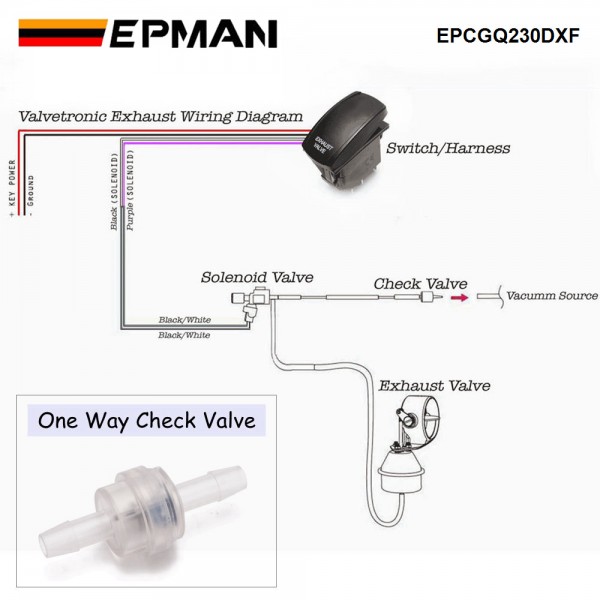 EPMAN Inline Brake Servo Non Return Valve Check One-Way Brake Booster Vacuum Catch Can Exhaust Valve For 4mm Hose EPCGQ230DXF