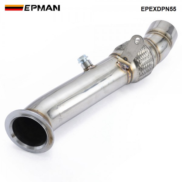 EPMAN Turbo Catless Exhaust Downpipe 3" For BMW N55 535i 640i 740Li F01/F06/F07/F10/F11/F12/F13 EPEXDPN55