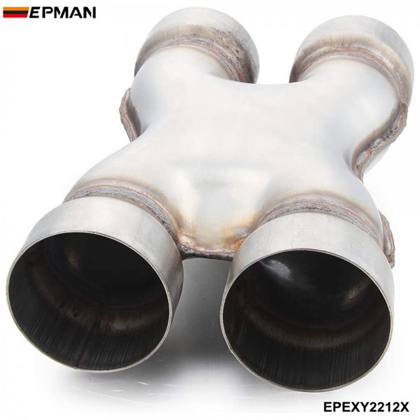 EPMAN Universal Crossover X-Pipe Dual 2.25"/2.5"/3" In/Out Stainless Steel Muffler Exhaust Tip 10PCS/Carton EPEXY2212X EPMAN Universal Crossover X-Pipe Dual 2.25"/2.5"/3" In/Out Stainless Steel Muffler Exhaust Tip 10PCS/Carton EPEXY2212X