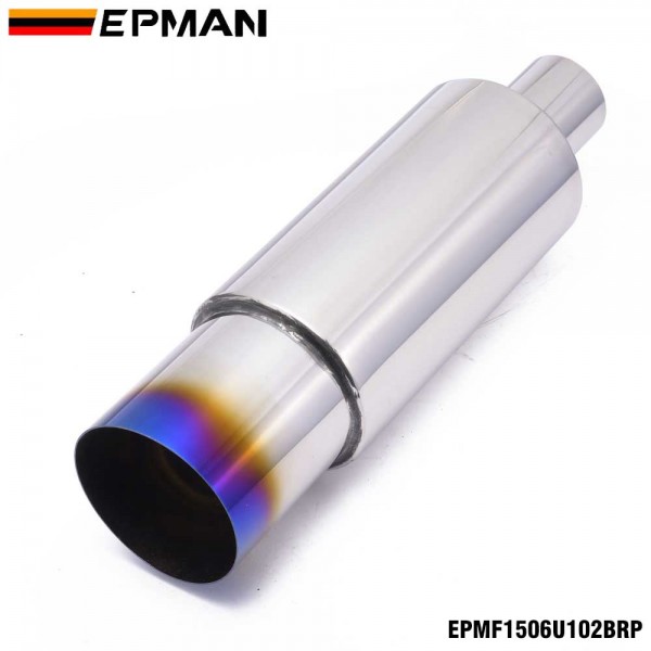 EPMAN 6PCS/Carton Stainless Steel 4" 102mm Outlet Round Exhaust Muffler BURNT TIP 51mm 57mm 63mm 76mm (Pre-order customization)