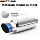 EPMAN 12PCS/Carton Car motorbike Exhaust systems Muffler Tip Universal Stainless steel ID 51mm 57mm 63mm 70mm Outlet 89mm styling Silencer tail pipe Burnt Tip