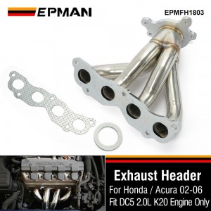  EPMAN For Honda Civic EX 1.7L 01-05 SOHC Polished S/S Manifold Header Exhaust EPMFH1803