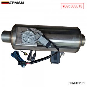 (MOQ : 30SETS)  EPMAN - Auto Exhaust Pipe Remote Control Valve Exhaust Muffler Stainless Steel Remote Control Switch Sound Exhaust EPMUF2101