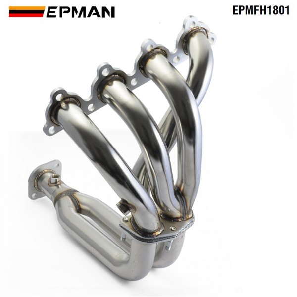EPMAN Stainless Steel Piping Header Manifold Exhaust For Honda Civic 88-00 EG EF EK EM EPMFH1801