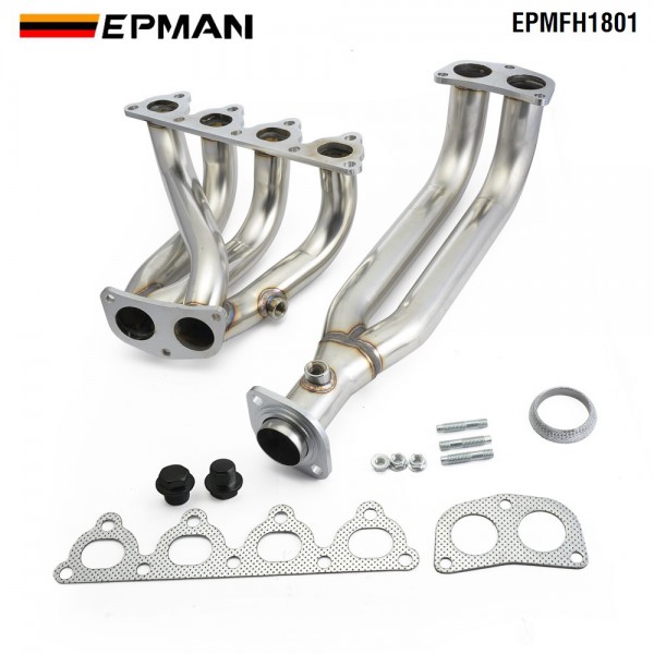 EPMAN Stainless Steel Piping Header Manifold Exhaust For Honda Civic 88-00 EG EF EK EM EPMFH1801