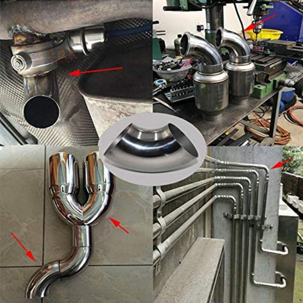 EPMAN Stainless Steel 1.5", 1.75" 2", 2.25", 2.5", 2.75", 3", 3.5", 4" Weld Long Radius 90 Elbows for Car Modified Exhaust Elbow Pipe, Exhaust Downpipe Cutout Stair Handrail etc..