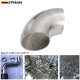 EPMAN Stainless Steel 1.5", 1.75" 2", 2.25", 2.5", 2.75", 3", 3.5", 4" Weld Long Radius 90 Elbows for Car Modified Exhaust Elbow Pipe, Exhaust Downpipe Cutout Stair Handrail etc..