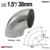 1.5 inch ( 38mm )  - $0.90 