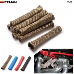 EPMAN High Performace Heat Protector Sleeve Spark Plug Wire Boots Red, Blue, Black, Titanium EP-GT