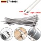 EPMAN 100x 304 Stainless Steel Metal Cable Ties Multi-Purpose Locking Heavy Duty Zip Tie For Exhaust Wrapping EPMAN 100x 304 Stainless Steel Metal Cable Ties Multi-Purpose Locking Heavy Duty Zip Tie For Exhaust Wrapping