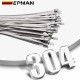 EPMAN 100x 304 Stainless Steel Metal Cable Ties Multi-Purpose Locking Heavy Duty Zip Tie For Exhaust Wrapping EPMAN 100x 304 Stainless Steel Metal Cable Ties Multi-Purpose Locking Heavy Duty Zip Tie For Exhaust Wrapping
