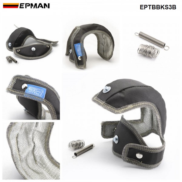 EPMAN Turbo Blanket Heat Shield Cover For Audi S3 8V / For VW Golf GTi / For VW Golf R / For Leon Cupra EPTBBKS3B EPMAN Turbo Blanket Heat Shield Cover For Audi S3 8V / For VW Golf GTi / For VW Golf R / For Leon Cupra EPTBBKS3B