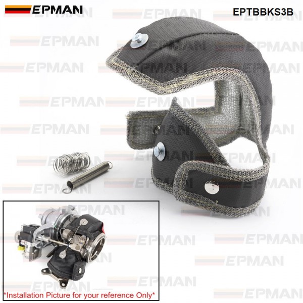 EPMAN Turbo Blanket Heat Shield Cover For Audi S3 8V / For VW Golf GTi / For VW Golf R / For Leon Cupra EPTBBKS3B EPMAN Turbo Blanket Heat Shield Cover For Audi S3 8V / For VW Golf GTi / For VW Golf R / For Leon Cupra EPTBBKS3B