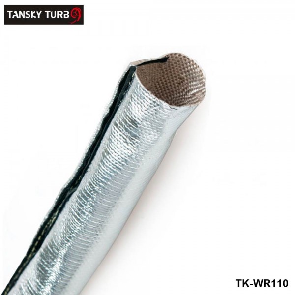 TANSKY - Aluminized Metallic Heat Shield Sleeve Insulated Wire Hose Cover Loom (L:3FT & 6FT , ID: 0.75"& 1"& 1.25") TK-WR110