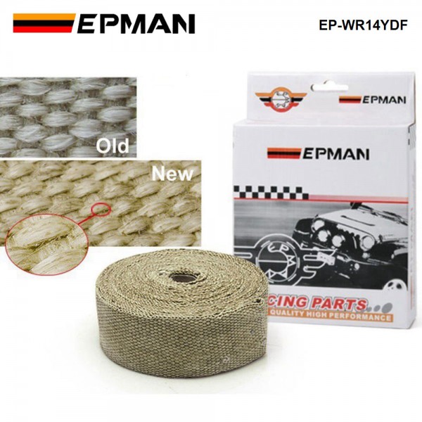 EPMAN Car Performance Thermal Heat Manifold Exhaust System Wrap Brown 2" Wide  X 10meter Long EP-WR14YDF