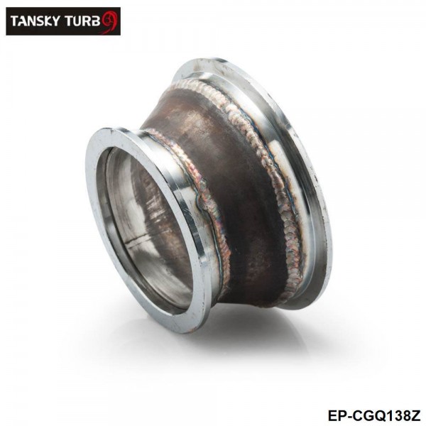 TANSKY -Steel Exhaust manifold uppipe catalyst Reducer for 4" V Band to 3" V Band Flange EP-CGQ138Z