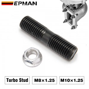 EPMAN Turbo Studs + Lock Nut Turbo Manifold Header Flange Mounting Stud Bolt Thread M8×1.25 M10×1.25
