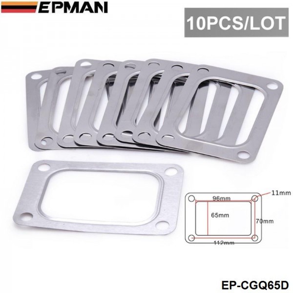 EPMAN -10PCS/LOT Turbo T6 4 Bolt Gaskets Turbocharger Inlet Gasket EP-CGQ65D EPMAN -10PCS/LOT Turbo T6 4 Bolt Gaskets Turbocharger Inlet Gasket EP-CGQ65D