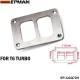EPMAN T6 Twin Scroll Turbo Flange 10mm Thick Stainless Steel Divided Inlet Adapter for Large Frame Turbos EP-CGQ72H