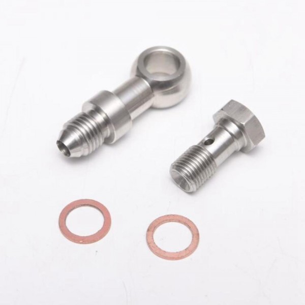 Epman Racing Banjo Bolt Kit M10x1.0 to 4AN Turbo Oil Feed 1.5mm Restrictor For Mitsubishi TD025 TD025L EP-CGQ111