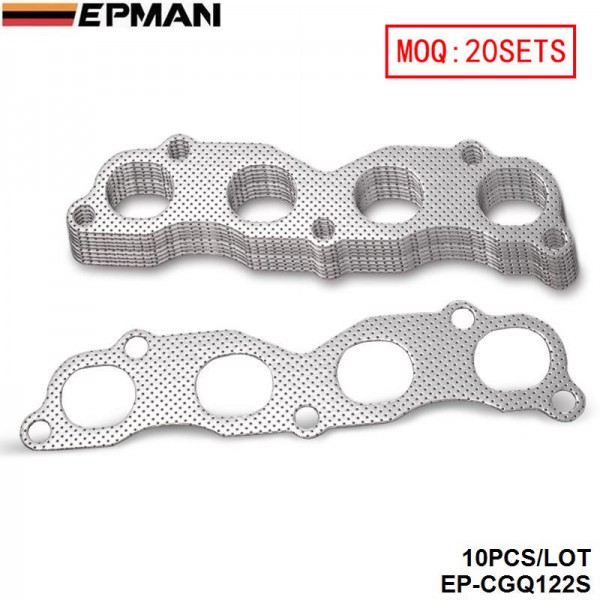 (MOQ:20SETS )EPMAN -10PCS/LOT Performance Exhaust Gasket For Honda Civic Integra RSX K20A K20A2 K20Z4 EP-CGQ122S (MOQ:20SETS )EPMAN -10PCS/LOT Performance Exhaust Gasket For Honda Civic Integra RSX K20A K20A2 K20Z4 EP-CGQ122S