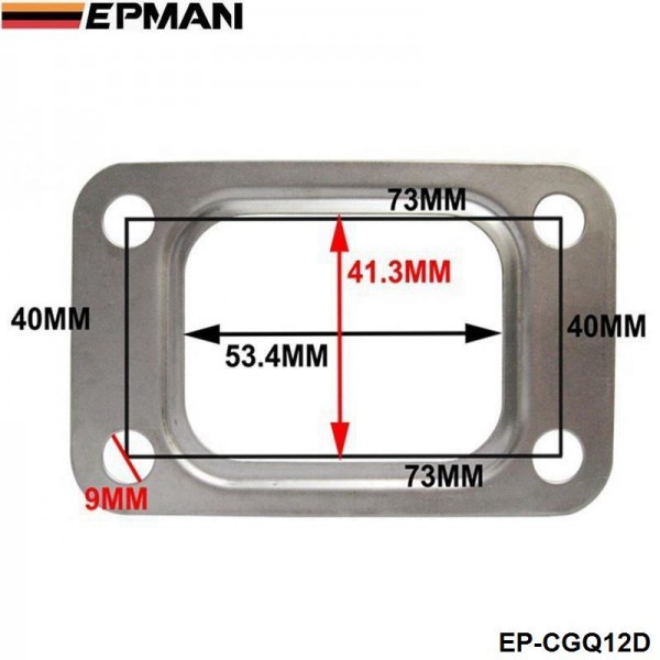 EPMAN 10PCS/LOT T25 T28 GT25 GT28 GT2876 Turbo Turbine Exhaust Inlet Manifold Flange Gasket 304 Stainless Steel EP-CGQ12D