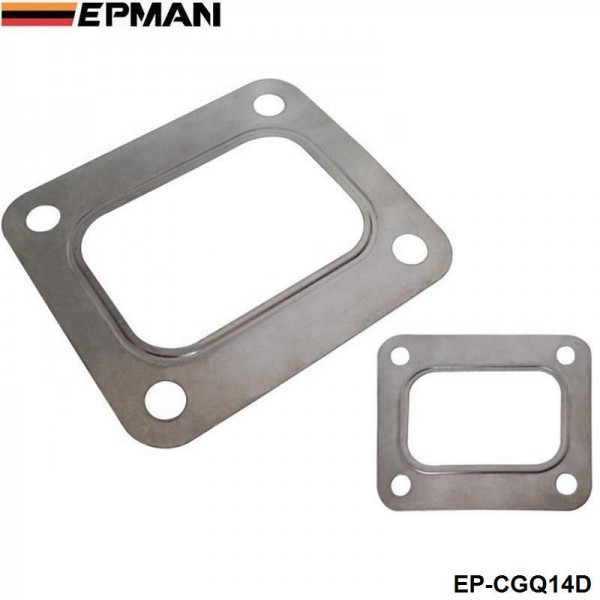 EPMAN 10PCS/LOT T04E T66 T70 GT35 GT40 T4 Turbo Turbine Inlet Gasket T4 Flange Gasket 4 Bolt 304 Stainless Steel EP-CGQ14D