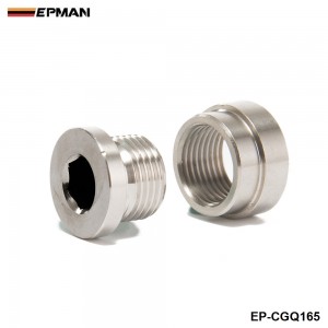 EPMAN -Universal O2 Sensor Stepped Mounting Boss (1Bungs/1Plugs) M18X1.5 Fits American cars EP-CGQ165