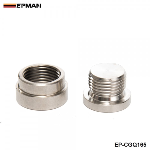 EPMAN -Universal O2 Sensor Stepped Mounting Boss (1Bungs/1Plugs) M18X1.5 Fits American cars EP-CGQ165