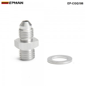 EPMAN -Turbo Oil Feed Adapter kit M12x1.5mm / 1.5mm hole to -4AN  For Volvo TD04H TD04HL EP-CGQ186